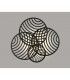 Collage 4 Ring Ceiling 60W LED 3000K 4500lm Black 3yrs Warranty-2