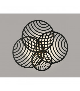 Collage 4 Ring Ceiling 60W LED 3000K 4500lm Black 3yrs Warranty-2