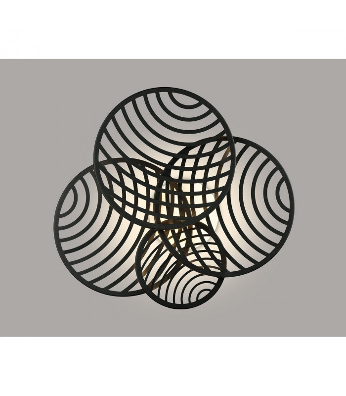Collage 4 Ring Ceiling 60W LED 3000K 4500lm Black 3yrs Warranty-2
