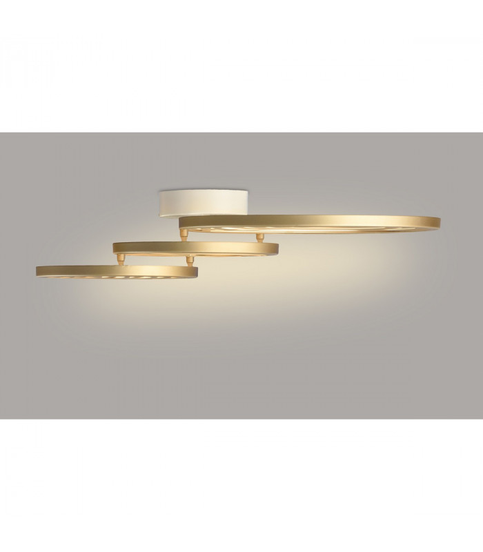 Collage 3 Ring Ceiling 40W LED 3000K 3000lm Gold 3yrs Warranty-10