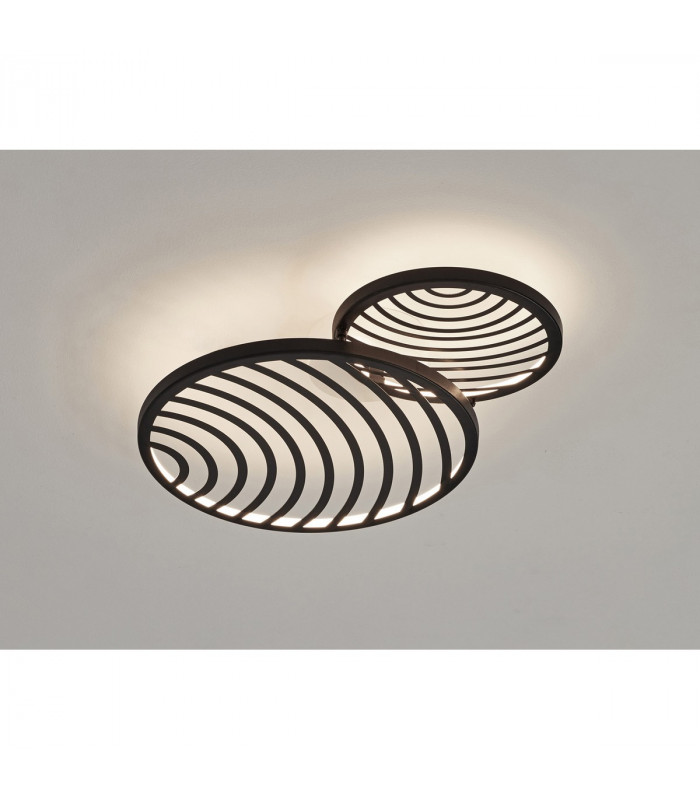 Collage 2 Ring Ceiling 30W LED 3000K 2250lm Black 3yrs Warranty-2