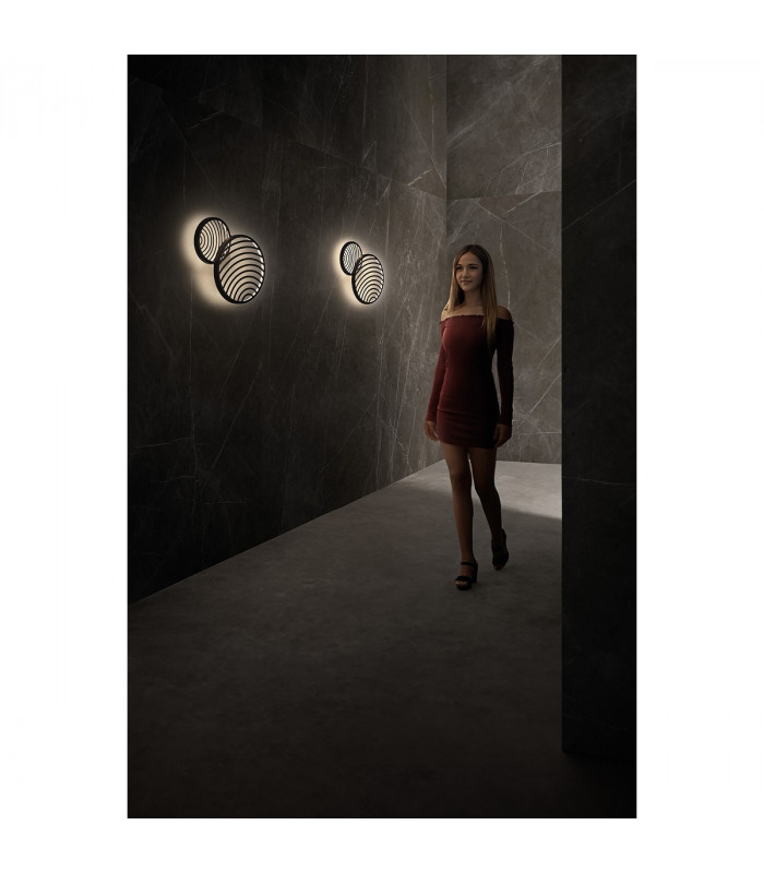Collage 2 Ring Ceiling 30W LED 3000K 2250lm Black 3yrs Warranty-4