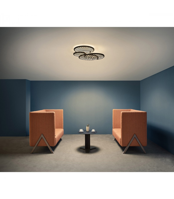 Collage 2 Ring Ceiling 30W LED 3000K 2250lm Black 3yrs Warranty-5