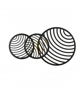 Collage 3 Ring Ceiling 40W LED 3000K 3000lm Black 3yrs Warranty-1