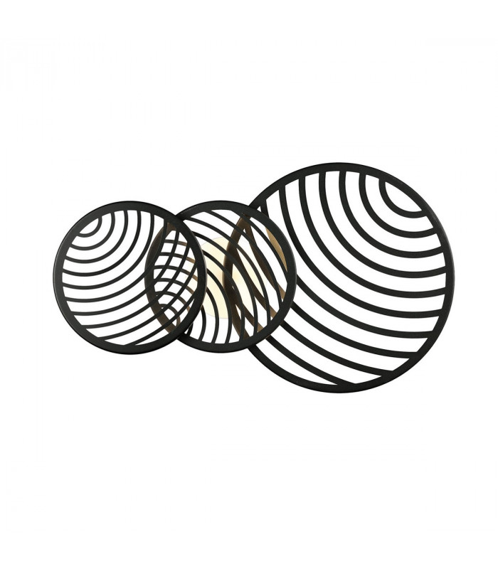 Collage 3 Ring Ceiling 40W LED 3000K 3000lm Black 3yrs Warranty-1