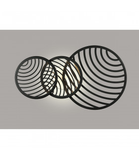 Collage 3 Ring Ceiling 40W LED 3000K 3000lm Black 3yrs Warranty-2