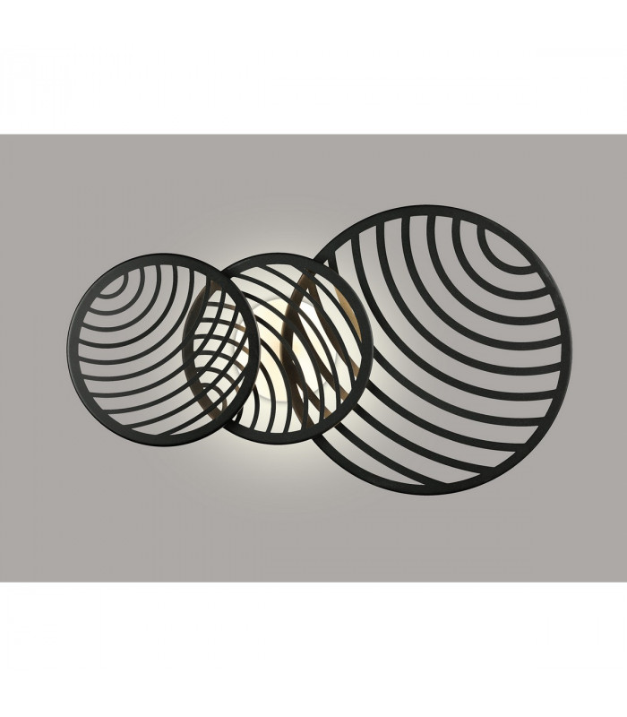 Collage 3 Ring Ceiling 40W LED 3000K 3000lm Black 3yrs Warranty-2