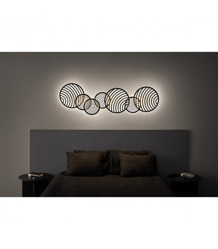 Collage 3 Ring Ceiling 40W LED 3000K 3000lm Black 3yrs Warranty-3