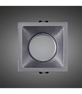 Comfort 9.2cm Square Downlight GU10 Matt Silver Cut Out: 80x80mm Lampholder Included-2