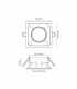 Comfort 9.2cm Square Downlight GU10 Matt Silver Cut Out: 80x80mm Lampholder Included-6