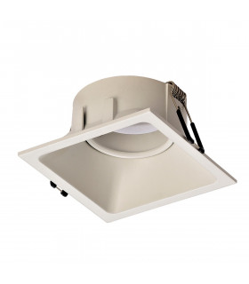 Comfort 9.2cm Square Downlight GU10 Matt White Cut Out: 80x80mm Lampholder Included-1