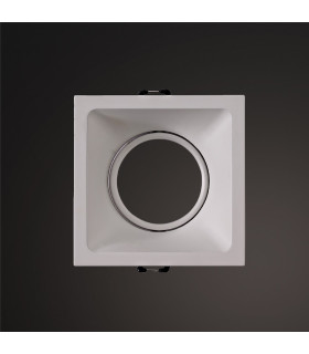 Comfort 9.2cm Square Downlight GU10 Matt White Cut Out: 80x80mm Lampholder Included-2