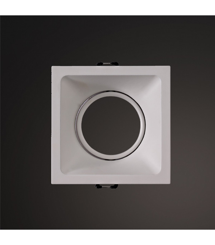 Comfort 9.2cm Square Downlight GU10 Matt White Cut Out: 80x80mm Lampholder Included-2