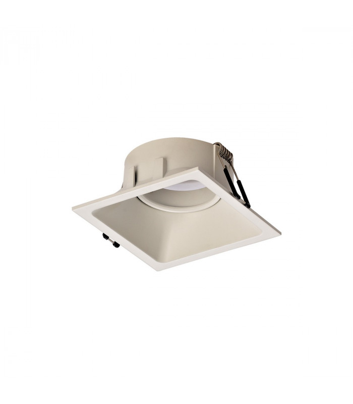 Comfort 9.2cm Square Downlight GU10 Matt White Cut Out: 80x80mm Lampholder Included-5