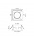 Comfort 9.2cm Square Downlight GU10 Matt White Cut Out: 80x80mm Lampholder Included-6
