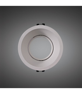Comfort 9.6cm Round Downlight GU10 Matt White Cut Out: 85mm Lampholder Included-2