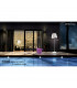 Cool Table Lamp 2 Light E27 In Line Switch Indoor, Opal White