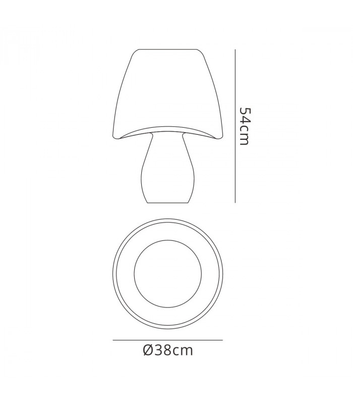 Cool Table Lamp 2 Light E27 In Line Switch Indoor, Opal White