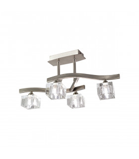 Cuadrax Square Semi Flush 4 Light G9 Satin Nickel-1