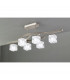 Cuadrax Rectangular Semi Flush 6 Light G9 Satin Nickel-2