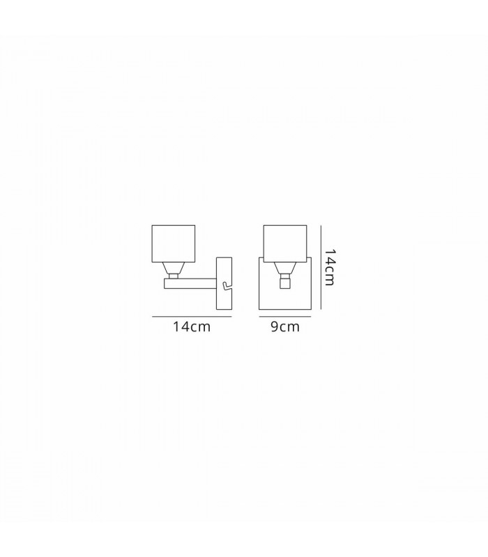 Cuadrax Wall Lamp 1 Light G9 Polished Chrome-5