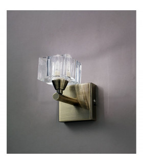 Cuadrax Wall 1 Light G9 Antique Brass-2