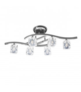 Cuadrax Rectangular Telescopic 6 Light G9 Satin Nickel-1