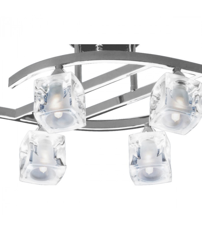 Cuadrax Rectangular Telescopic 6 Light G9 Satin Nickel-4