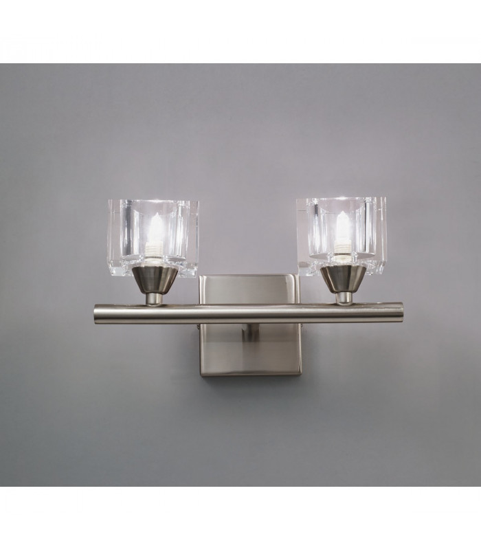 Cuadrax Wall Lamp 2 Light G9 Satin Nickel-2