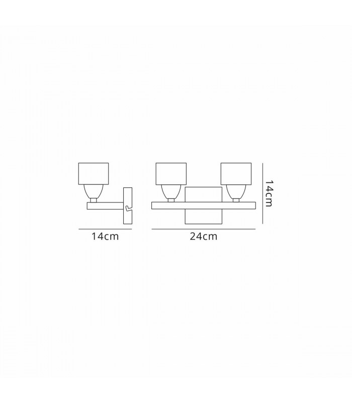 Cuadrax Wall Lamp 2 Light G9 Satin Nickel-5
