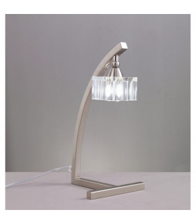 Cuadrax Table Lamp 1 Light G9 Satin Nickel-2