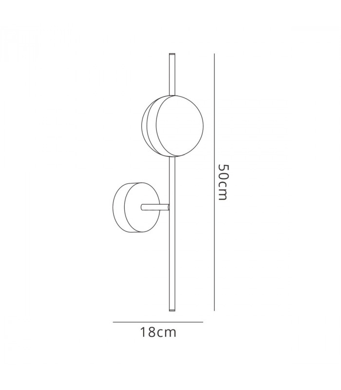 Cuba Wall Lamp 8W LED 3000K 600lm Gold/Black 3yrs Warranty-9