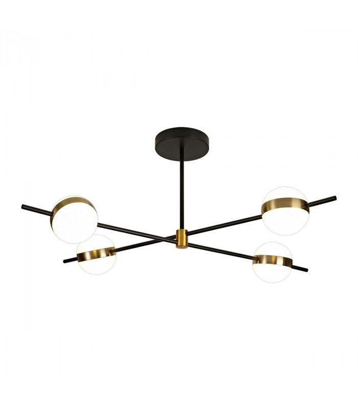 Cuba Ceiling 4 Light, 32W LED, 3000K, 2400lm, Gold/Black, 3yrs Warranty