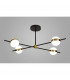 Cuba Ceiling 4 Light, 32W LED, 3000K, 2400lm, Gold/Black, 3yrs Warranty
