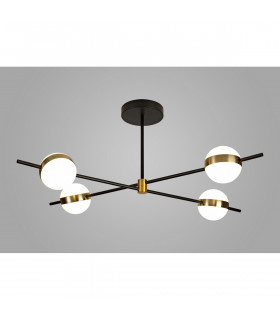 Cuba Ceiling 4 Light, 32W LED, 3000K, 2400lm, Gold/Black, 3yrs Warranty