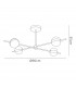 Cuba Ceiling 4 Light, 32W LED, 3000K, 2400lm, Gold/Black, 3yrs Warranty