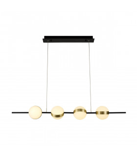 Cuba Linear Pendant 4 Light 32W LED 3000K 2400lm Gold/Black 3yrs Warranty-1