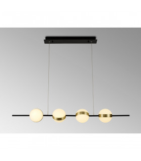 Cuba Linear Pendant 4 Light 32W LED 3000K 2400lm Gold/Black 3yrs Warranty-2