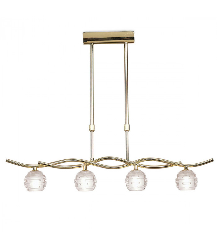 Dali Telescopic Linear Pendant Line 4 Light G9 Polished Brass-1