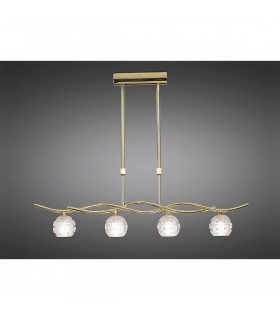 Dali Telescopic Linear Pendant Line 4 Light G9 Polished Brass-2