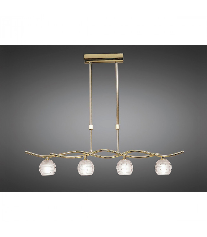 Dali Telescopic Linear Pendant Line 4 Light G9 Polished Brass-2