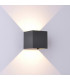 Davos Square Wall Lamp, 2 x 6W LED, 4000K, 1100lm, IP54, Rust Brown, 3yrs Warranty
