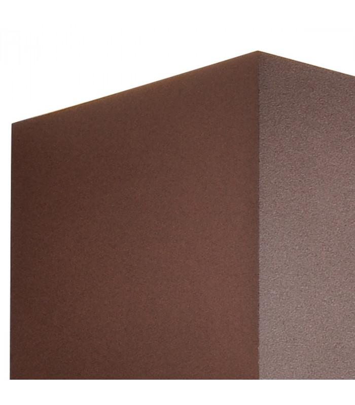 Davos Square Wall Lamp, 2 x 6W LED, 4000K, 1100lm, IP54, Rust Brown, 3yrs Warranty