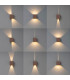 Davos Square Wall Lamp, 2 x 6W LED, 4000K, 1100lm, IP54, Rust Brown, 3yrs Warranty