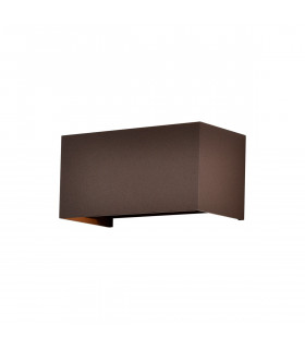 Davos Rectangle Wall Lamp, 4 x 6W LED, 3000K, 2200lm, IP54, Rust Brown, 3yrs Warranty
