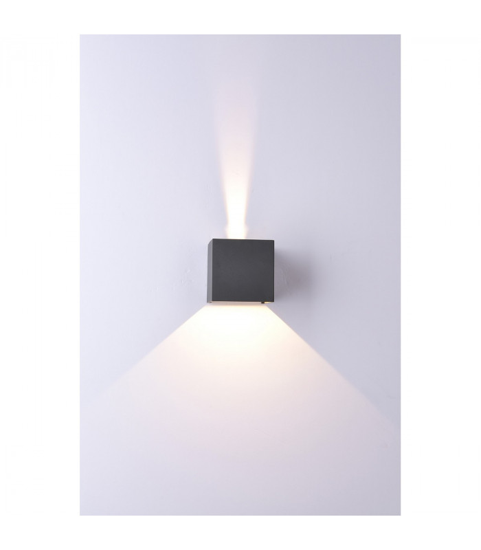 Davos Rectangle Wall Lamp, 4 x 6W LED, 3000K, 2200lm, IP54, Rust Brown, 3yrs Warranty