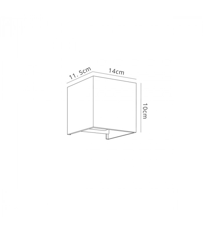 Davos Square Wall Lamp, 2 x 6W LED, 3000K, 1100lm, IP54, Sand Black, 3yrs Warranty