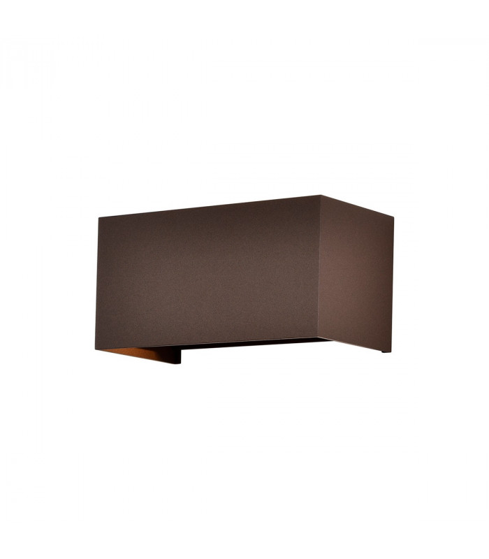 Davos Rectangle Wall Lamp, 4 x 6W LED, 4000K, 2200lm, IP54, Rust Brown, 3yrs Warranty