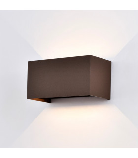 Davos Rectangle Wall Lamp, 4 x 6W LED, 4000K, 2200lm, IP54, Rust Brown, 3yrs Warranty