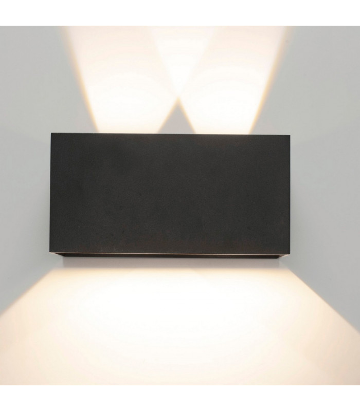 Davos Rectangle Wall Lamp, 4 x 6W LED, 4000K, 2200lm, IP54, Rust Brown, 3yrs Warranty